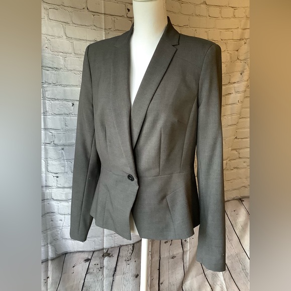 NWOT Worthington Peplum Blazer | Gray | SZ 12 - Picture 1 of 6